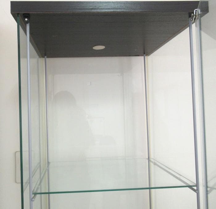 ガラスケース IKEA イケア DETOLF デトルフ 4段 匿名配送 送料込