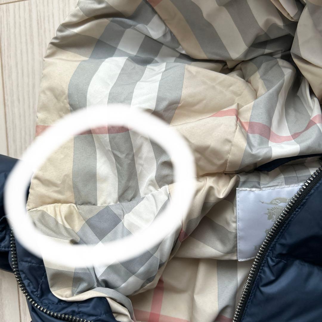 バーバリー　ジャンプスーツ　ベビーアウター　70 80 ネイビー　ダウン