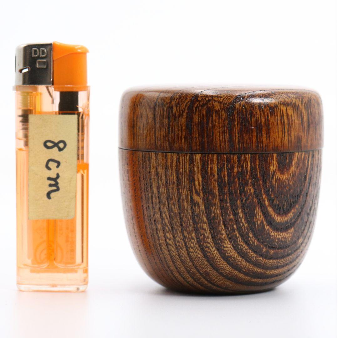 多田桂寛作 欅造 中棗 つぼつぼ蒔絵 茶道具 共箱共布　V809