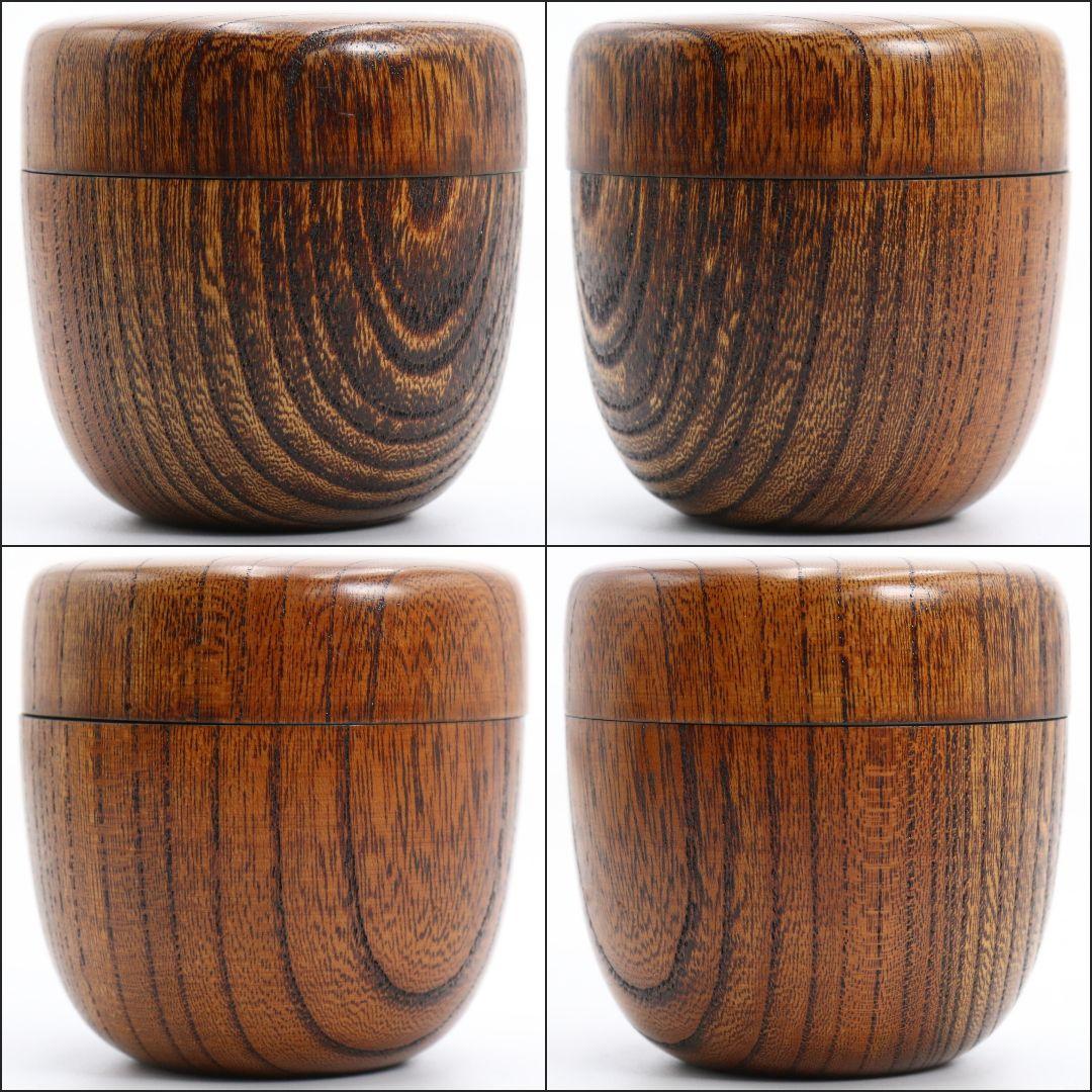 多田桂寛作 欅造 中棗 つぼつぼ蒔絵 茶道具 共箱共布　V809