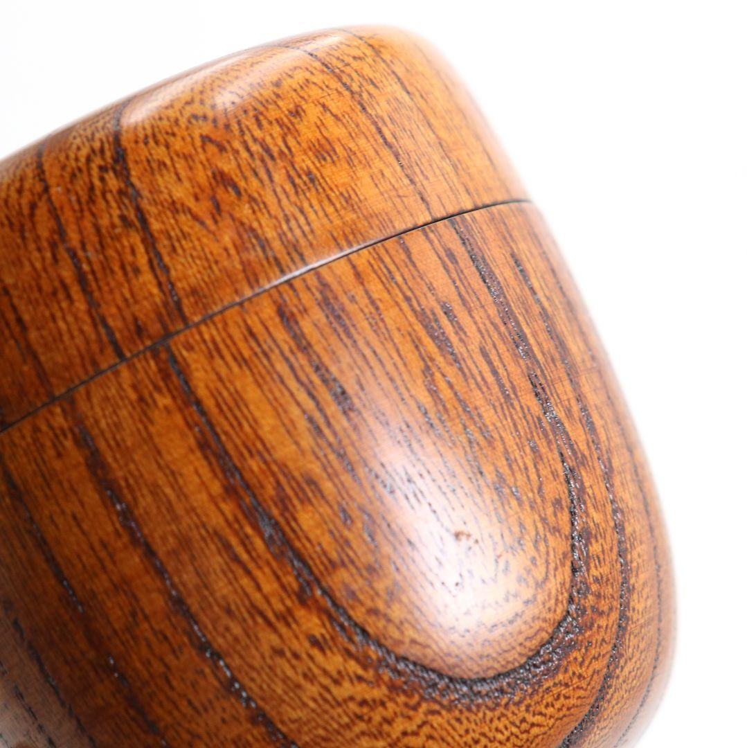 多田桂寛作 欅造 中棗 つぼつぼ蒔絵 茶道具 共箱共布　V809