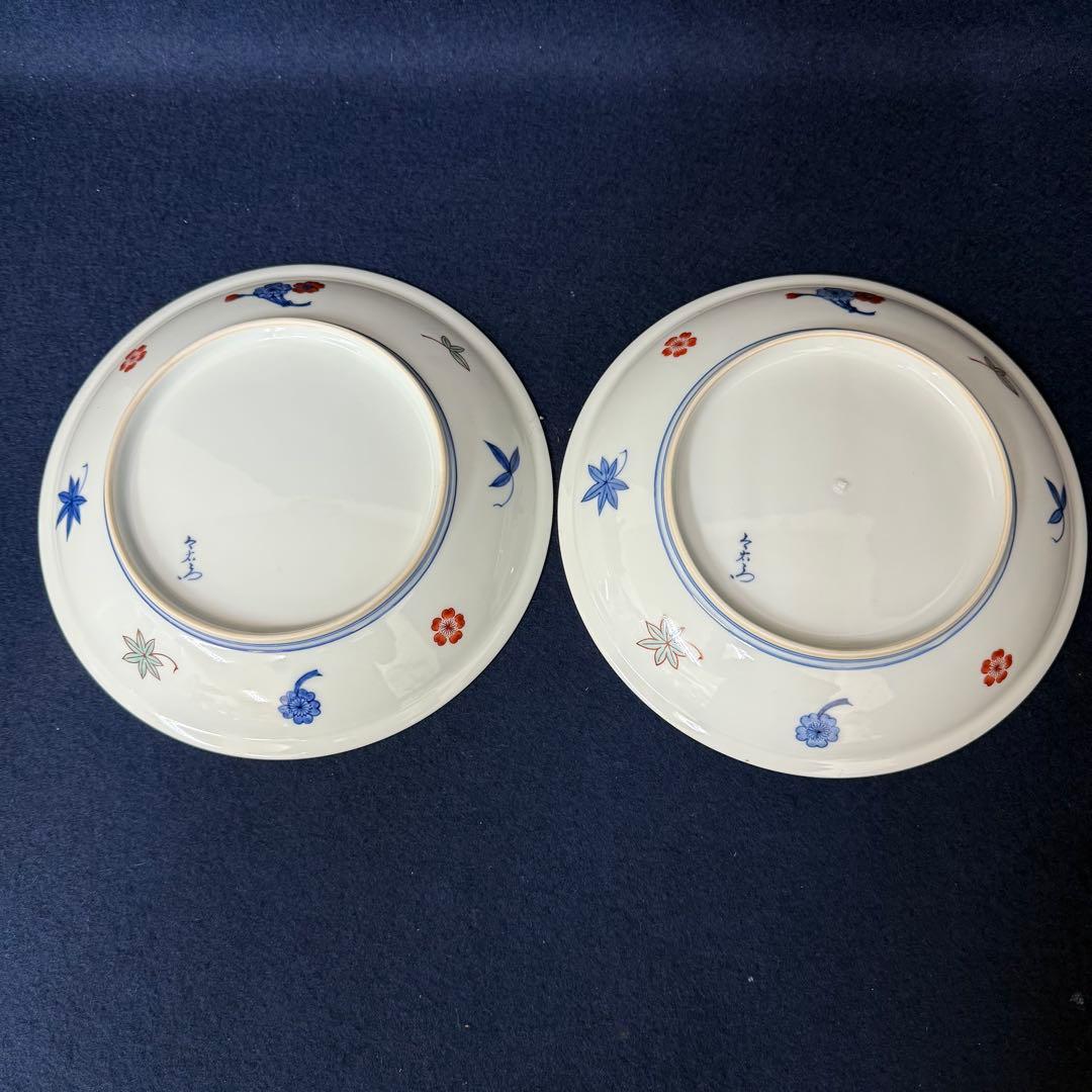 色鍋島 日本の花 十二ヶ月 額皿揃 十三代 今右衛門 10枚 径約22cm