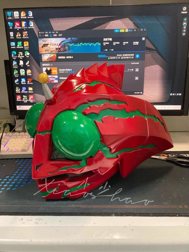 仮面ライダーアマゾン ヘルメット コスプレ 1：1 着用可能 特撮