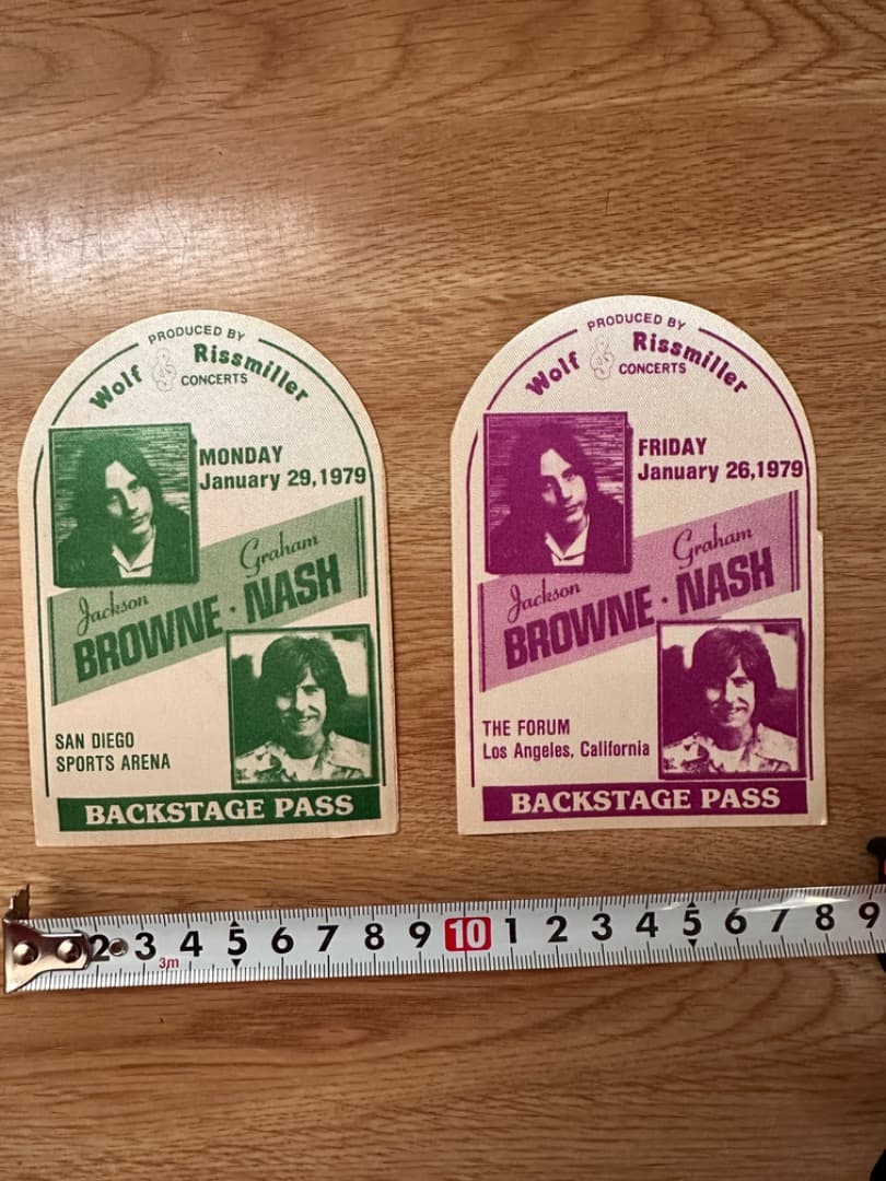 レア Jackson Browne Graham Nash Pass 1979