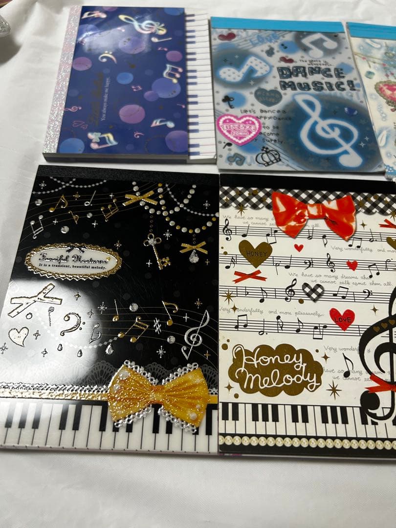 平成　レトロ　ファンシー　音符　星　りぼん　キラキラ　メモ帳　大量　おまとめ売り