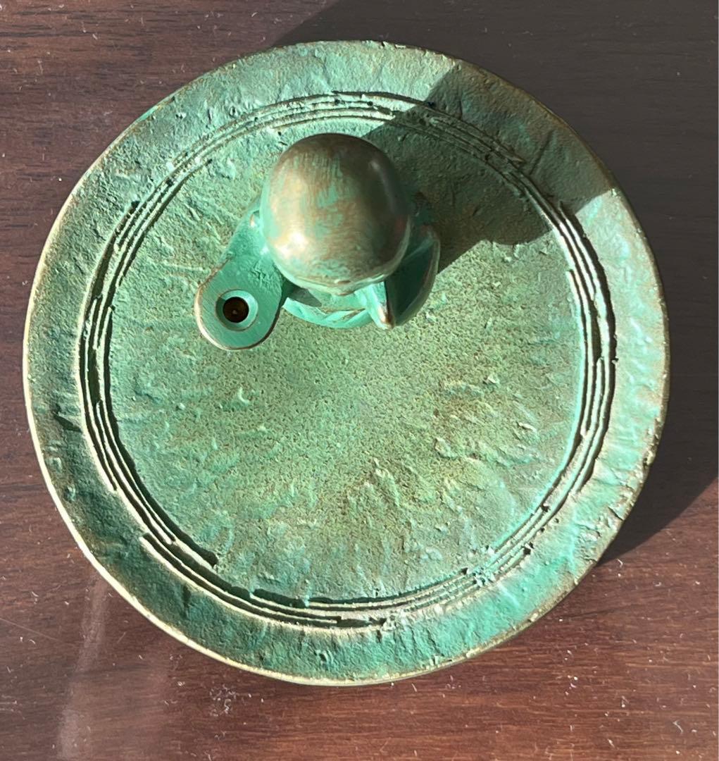 年末年始限定値下　金属製 仏像 お香立て 皿付き