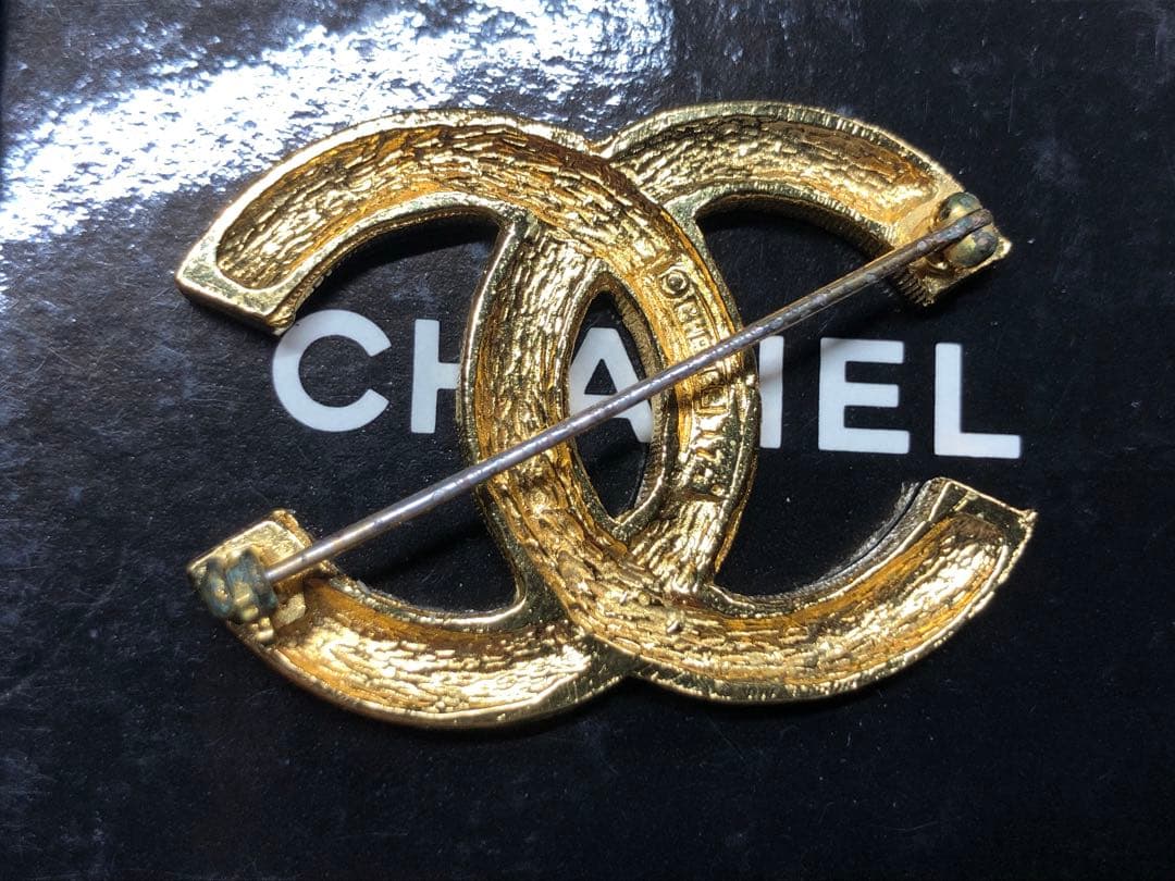 CHANEL シャネル 174 ヴィンテージ ココマーク ラインストーンブローチ