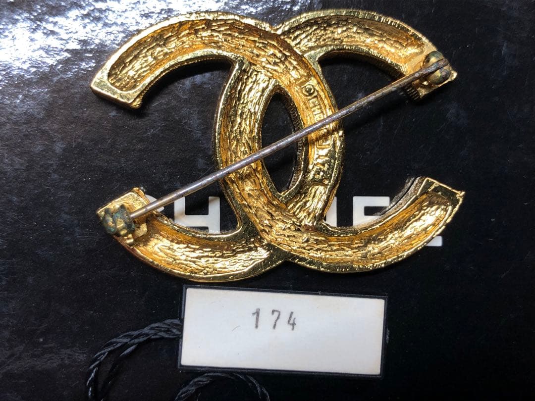 CHANEL シャネル 174 ヴィンテージ ココマーク ラインストーンブローチ