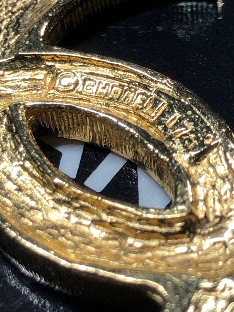 CHANEL シャネル 174 ヴィンテージ ココマーク ラインストーンブローチ