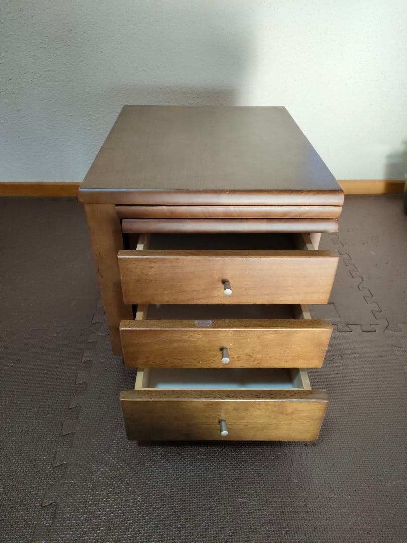 木製文机 3引き出し付き