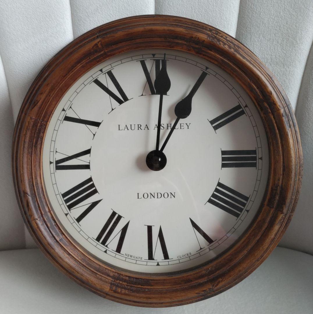 LAURA ASHLEY ローラアシュレイ 掛時計 アンティーク調ブラウン