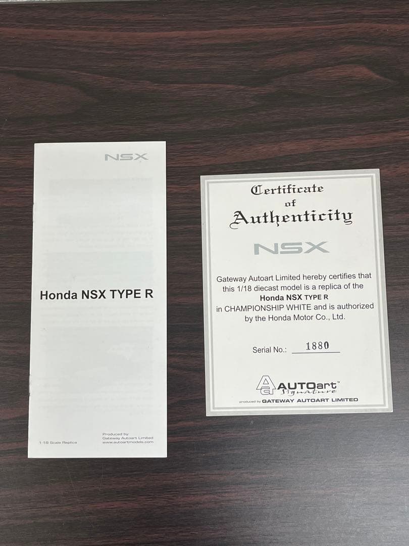 オートアートNSX タイプR チャンピオンシップ ホワイト1/18