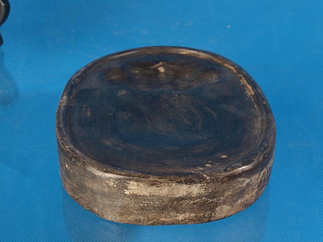 民間仕入れ品　立派な中国清時代端溪古硯　漢詩在銘※激安骨董品Q1591A12-2