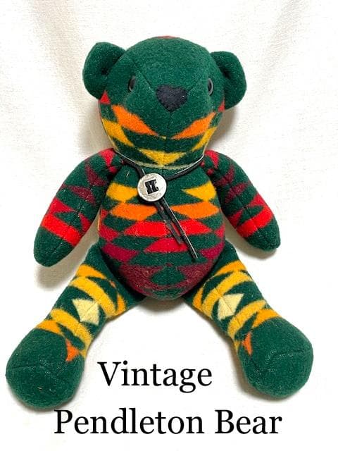 希少ビンテージ　ペンドルトン コンチョ付きインディアン柄ラグベア