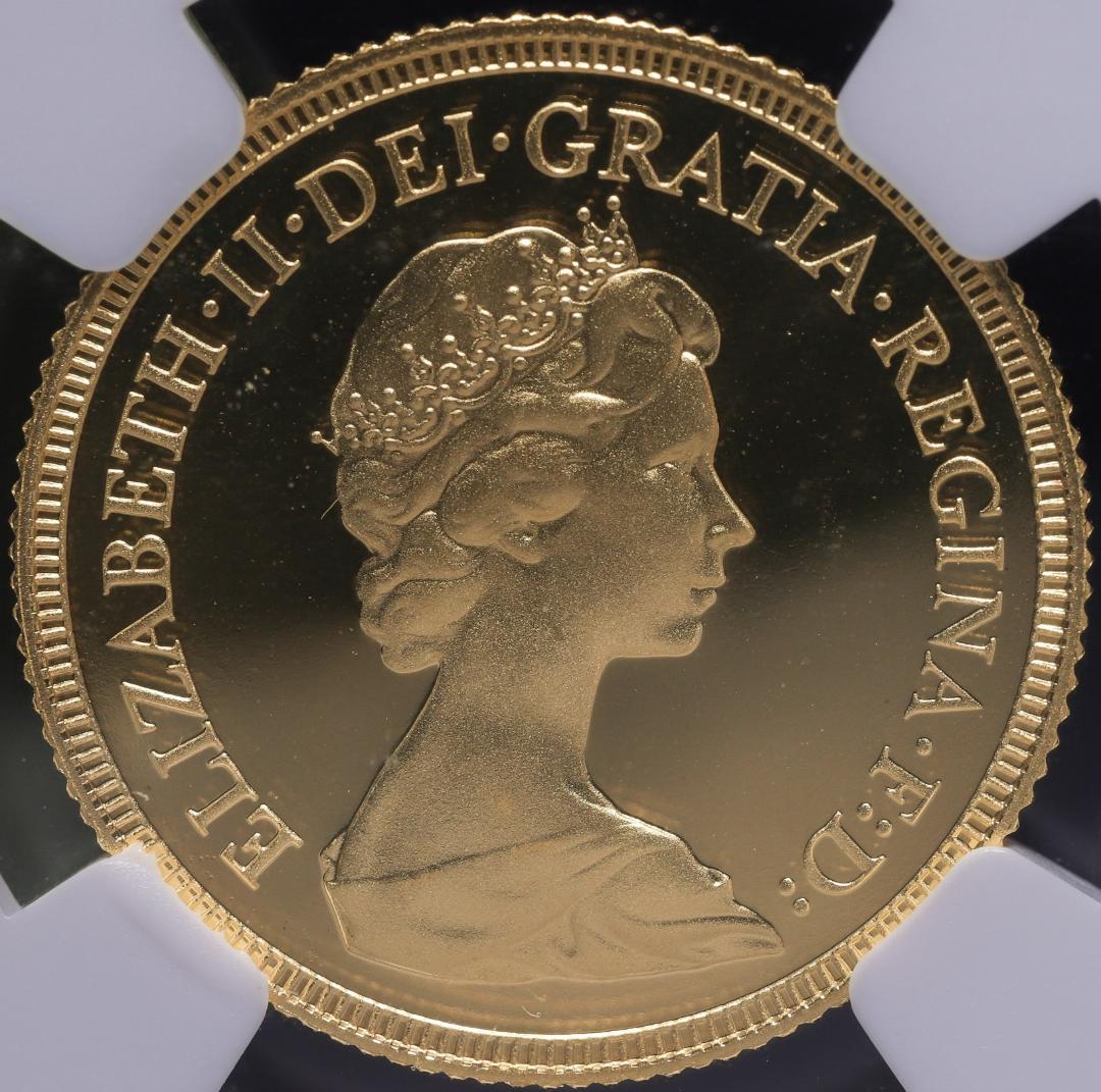 準最高鑑定　NGC-PF69 　ヤングエリザベス　ソブリン　1980