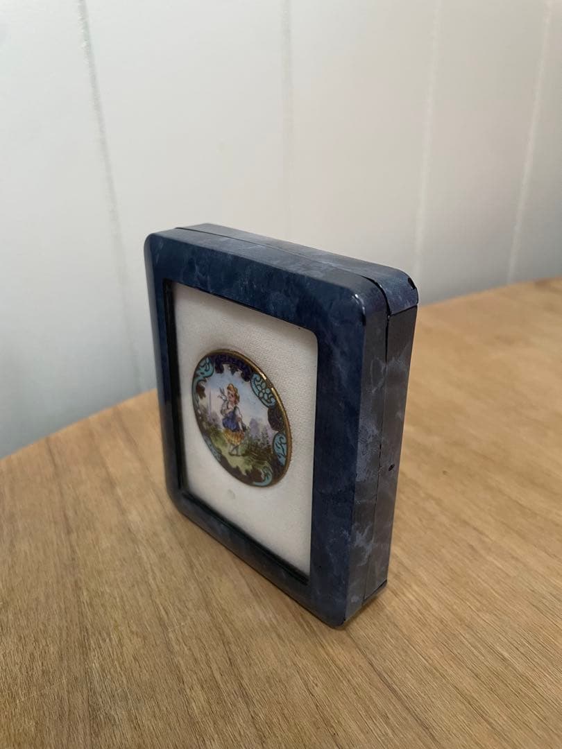 ⬇️【希少】アンティーク エナメル手書き　ボタン