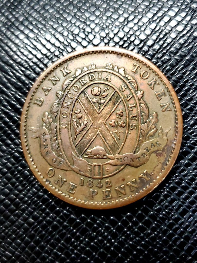2379.　極美品　1842年　カナダ　バンクトークン　1ペニー