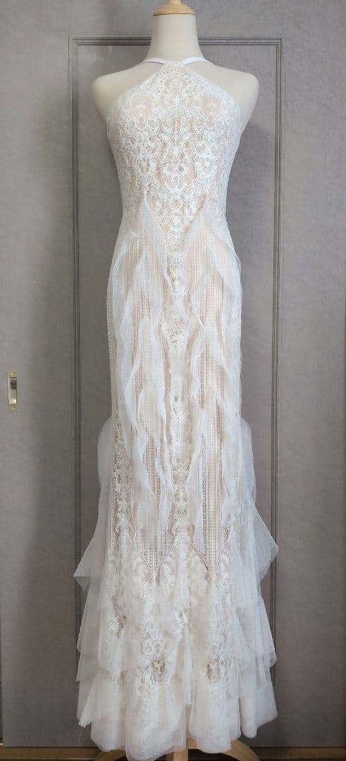 【BCBGMAXAZRIA】レースとチュールが素敵な美シルエット ロングドレス☆