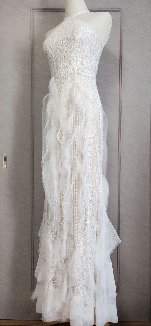 【BCBGMAXAZRIA】レースとチュールが素敵な美シルエット ロングドレス☆