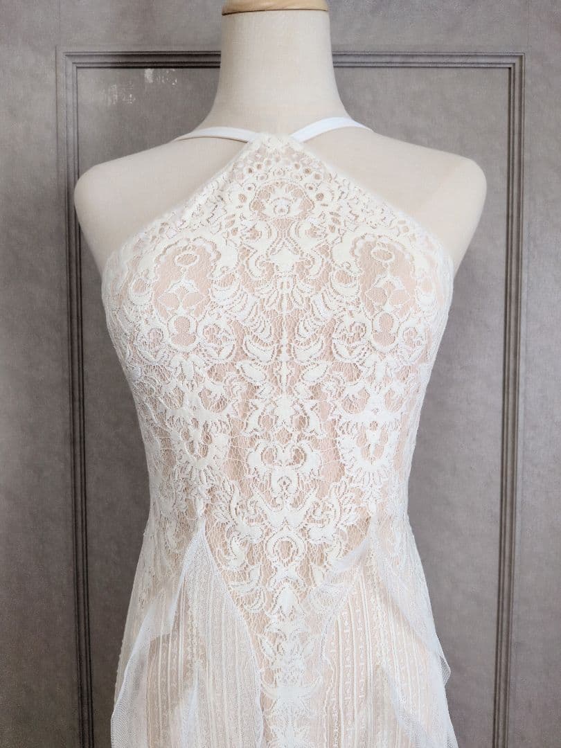 【BCBGMAXAZRIA】レースとチュールが素敵な美シルエット ロングドレス☆