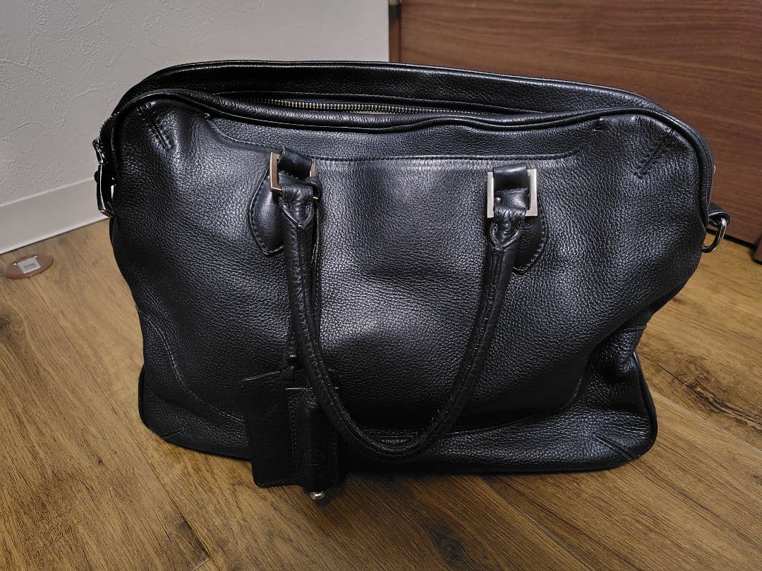 ペッレモルビダ　ネイビー レザー ビジネスバッグ