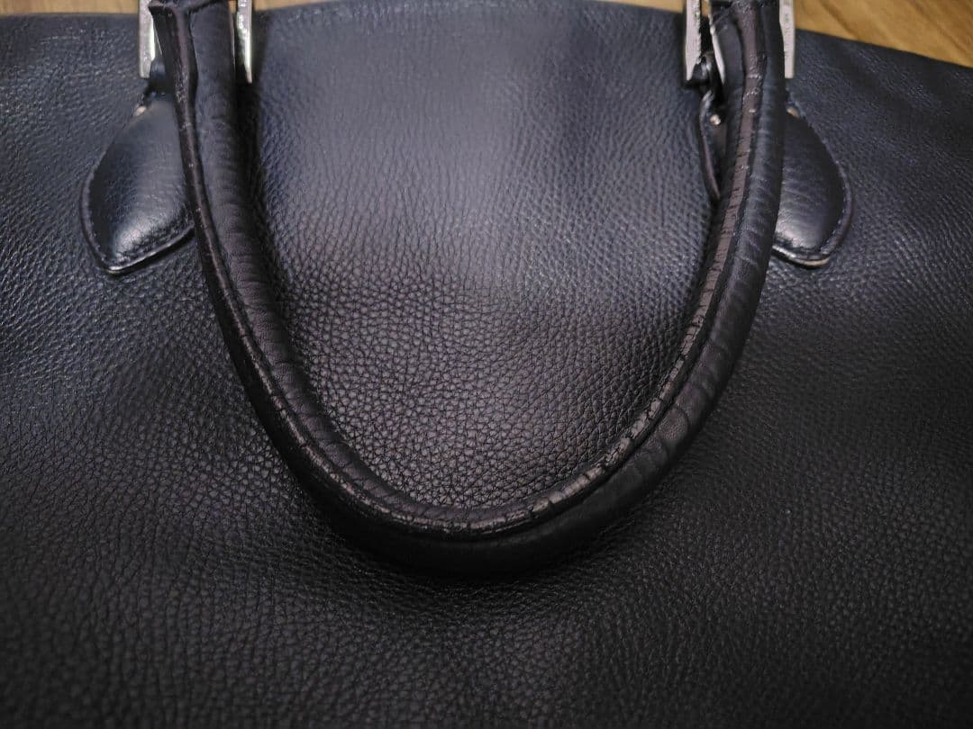 ペッレモルビダ　ネイビー レザー ビジネスバッグ