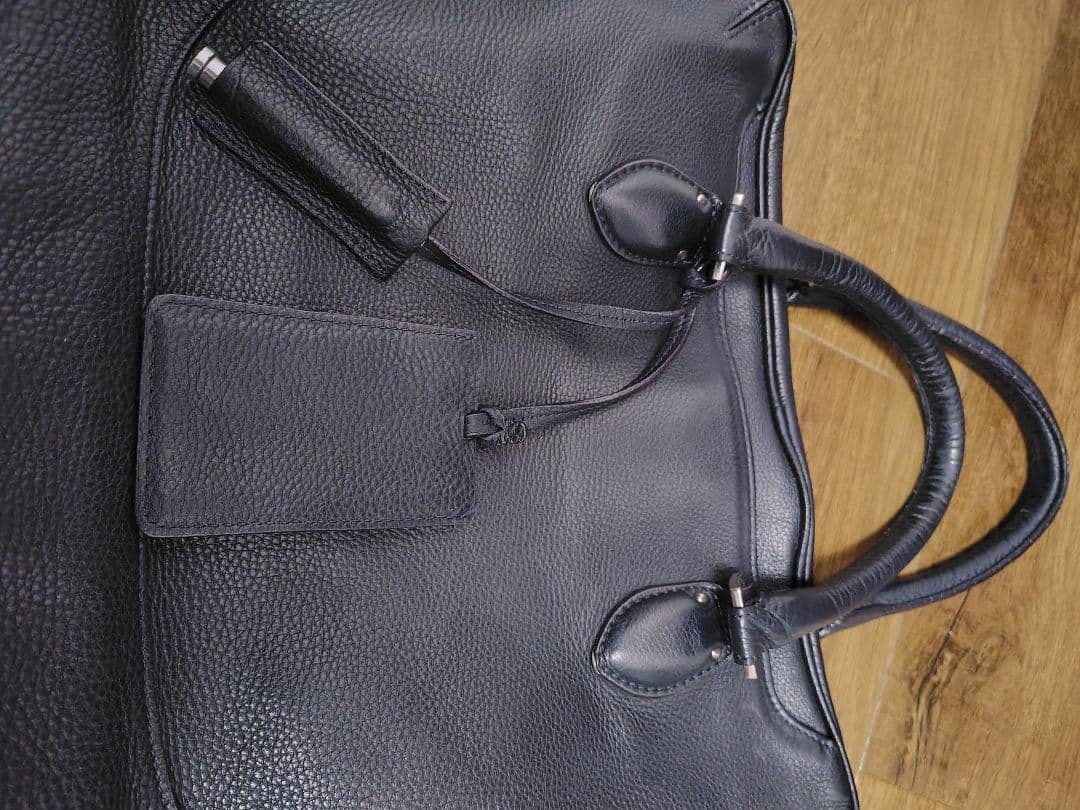 ペッレモルビダ　ネイビー レザー ビジネスバッグ