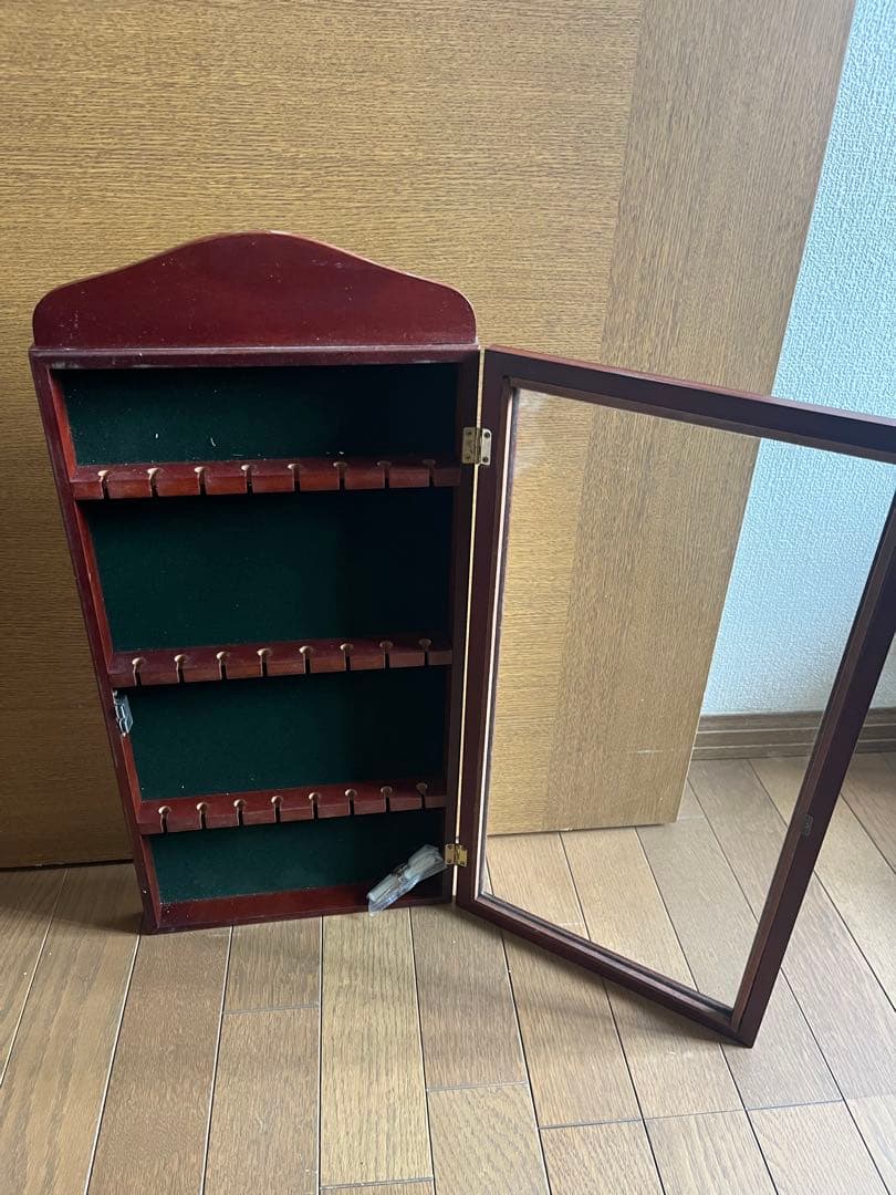 木製ディスプレイケース スーベニアスプーン　コレクションボックス　壁掛