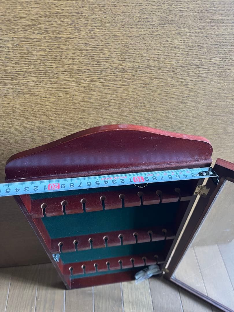 木製ディスプレイケース スーベニアスプーン　コレクションボックス　壁掛