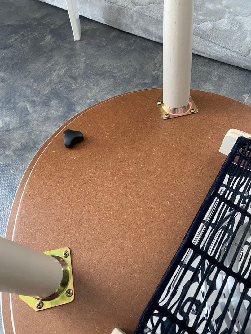 ニトリ家具✨豆型ホワイト　木製こたつテーブル 横90 縦約60 高さ37