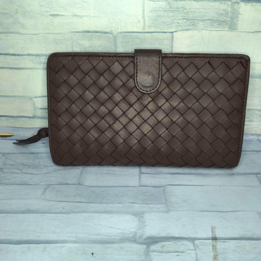 て*き様 BOTTEGA VENETA ブラウン　レザー イントレチャート 二つ