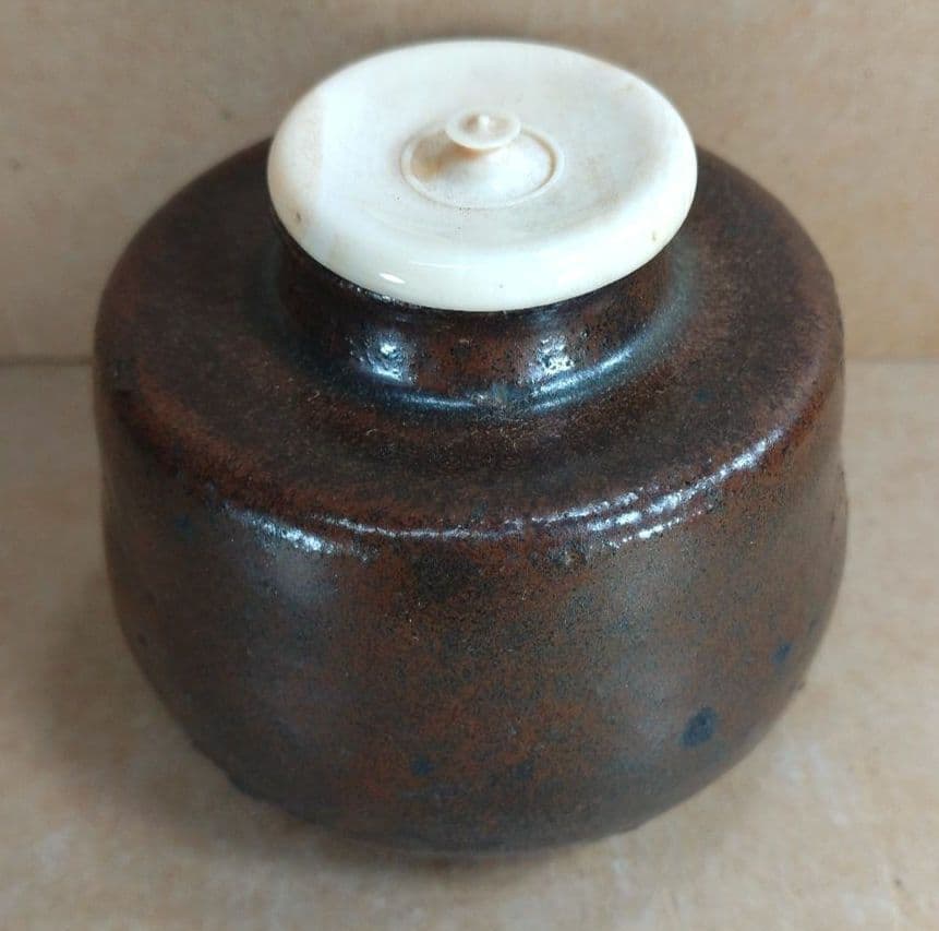 【本物保証】瀬戸茶入 裏千家十四代淡々斎箱 仕覆付 毎日オークション取扱品