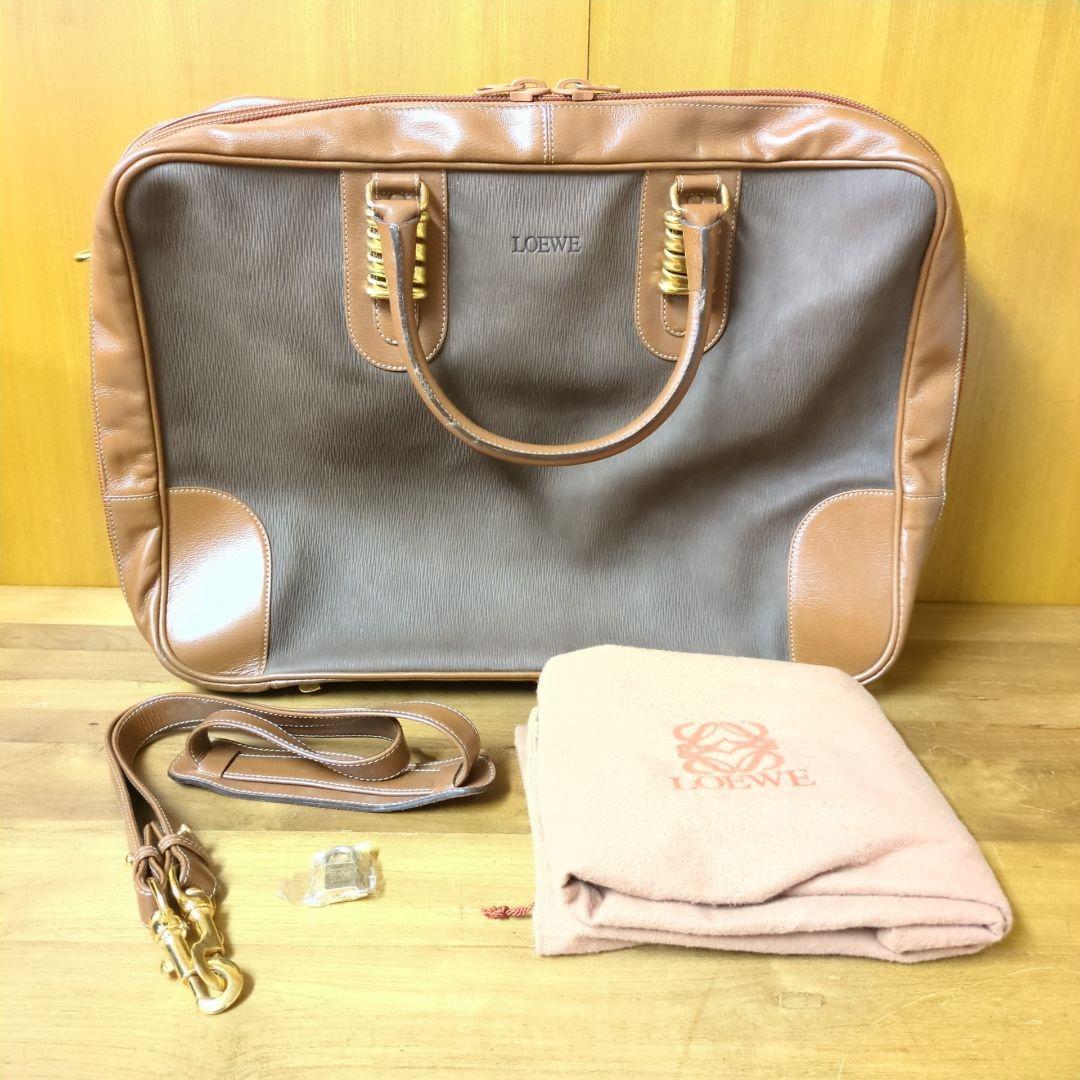ビンテージ◆LOEWE ロエベ トラベルバック　ベラスケス　ショルダー＆鍵付き