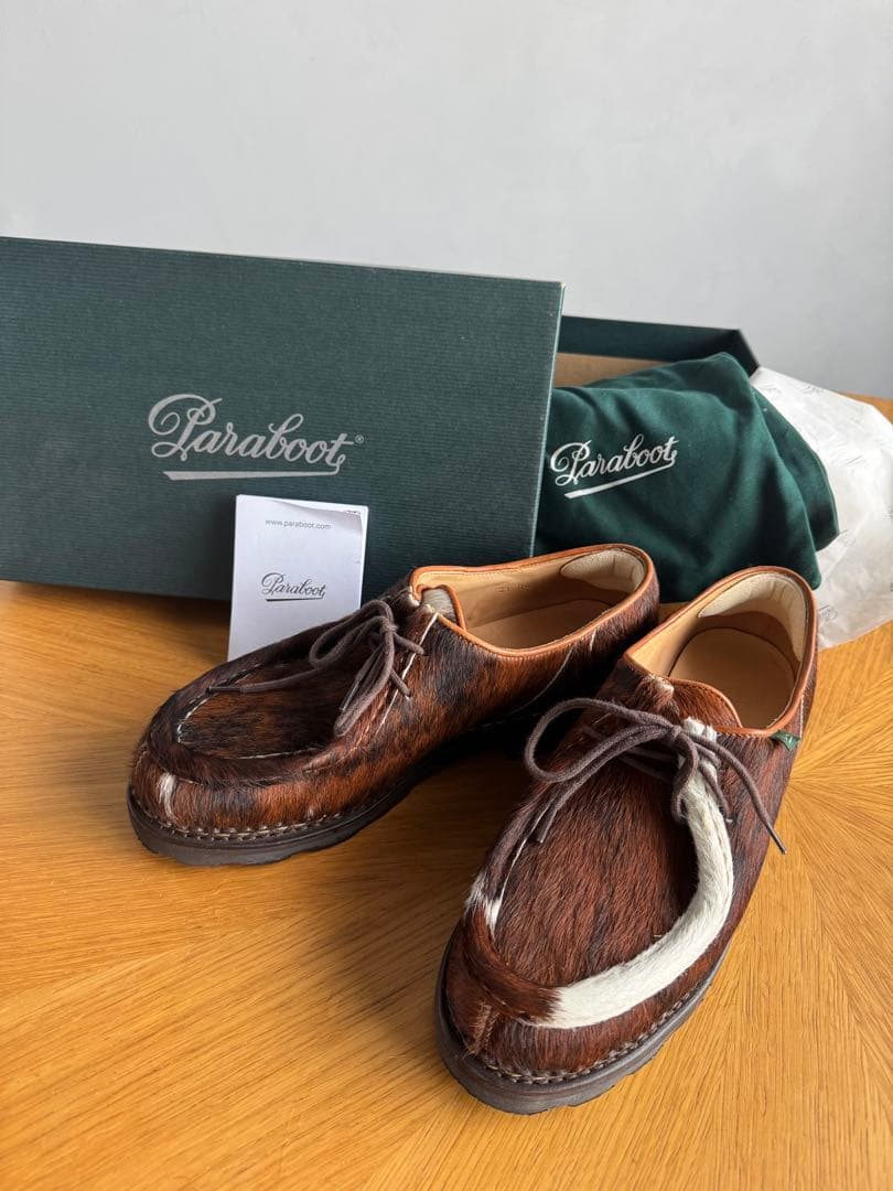 定価9.6万円 パラブーツ ミカエル ハラコファーチロリアンシューズ 42