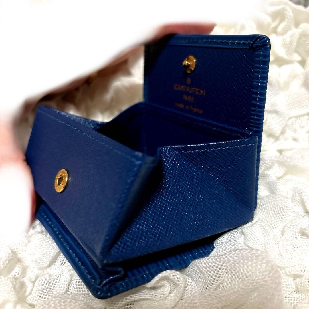 【美品】Louis Vuitton エピレザー　ケース　ネイビー