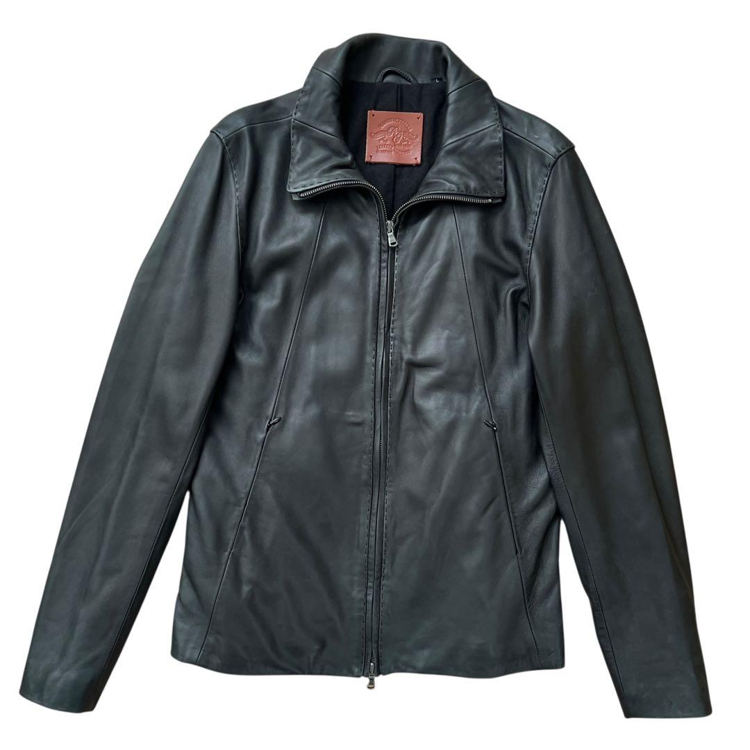 RETRO GRADE　ハイネックレザージャケット　シングルライダース　羊革　L