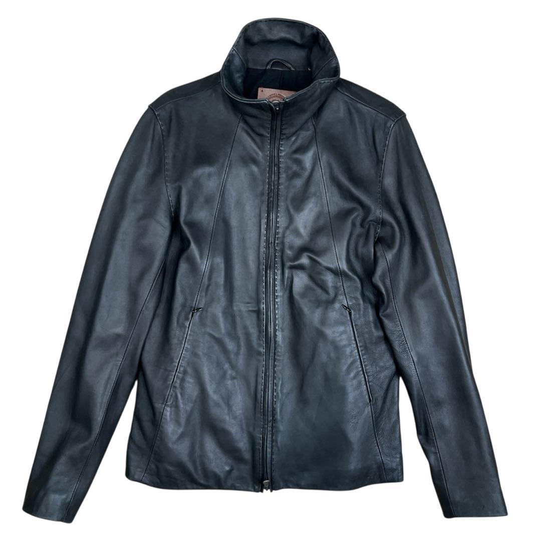 RETRO GRADE　ハイネックレザージャケット　シングルライダース　羊革　L