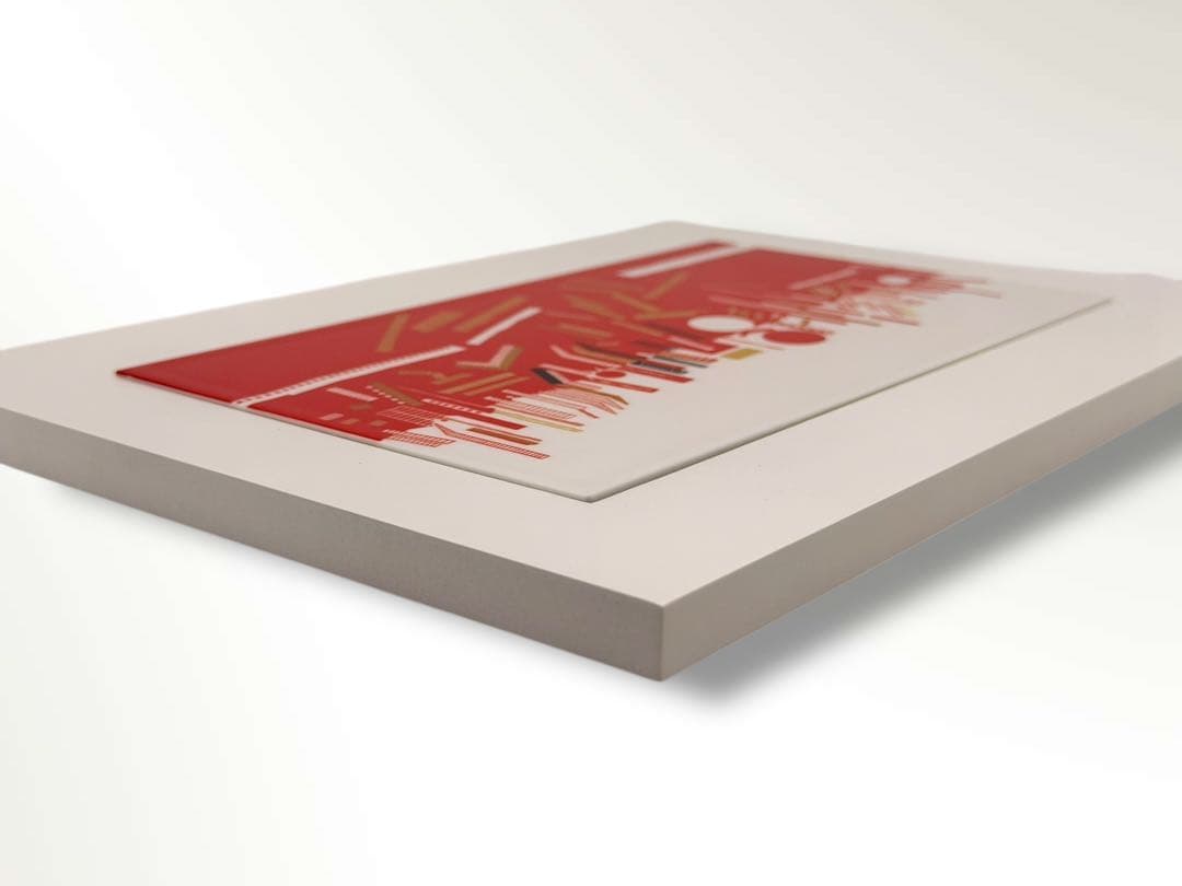 #猪熊弦一郎 陶額 陶板画 「驚く可き風景A」額装作品　P-D