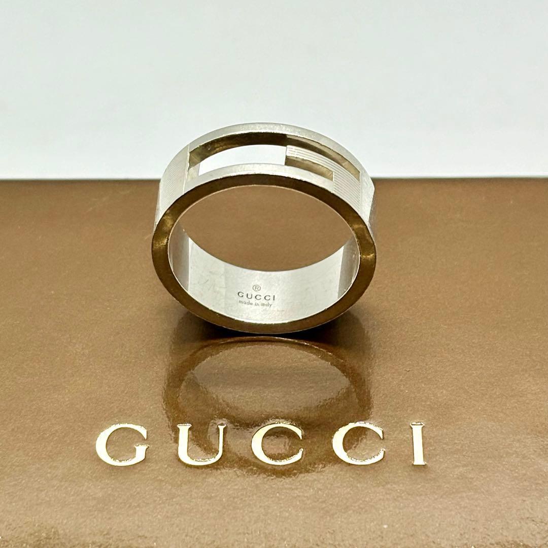 ◆GUCCI グッチ ブランデッドG リングSV925 指輪 22号
