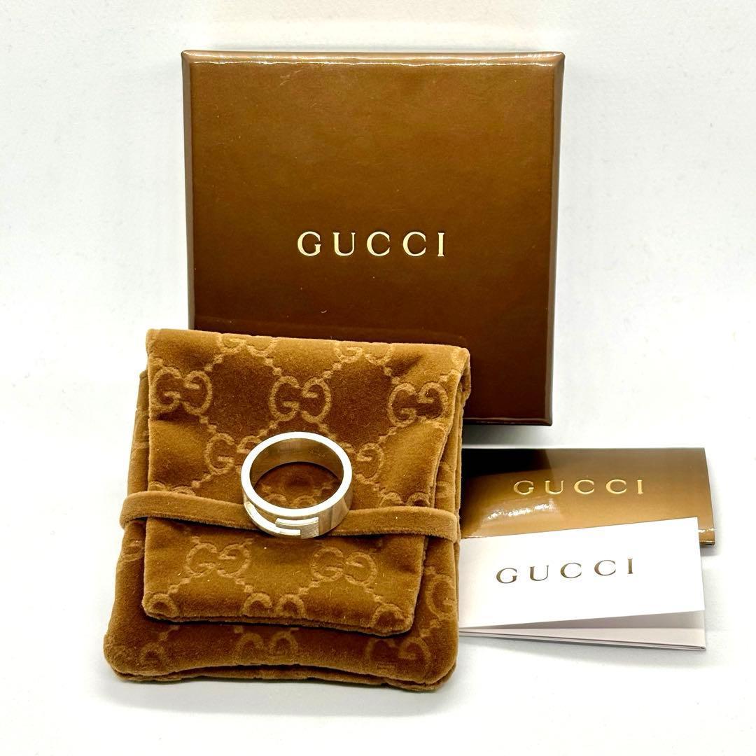 ◆GUCCI グッチ ブランデッドG リングSV925 指輪 22号