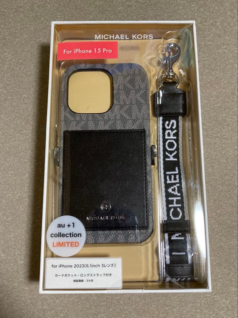 iPhone 15 Pro MICHAEL KORS ハードケース Black