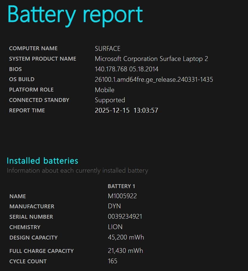 Surface Laptop 2 第2世代 8GB / SSD 256GB