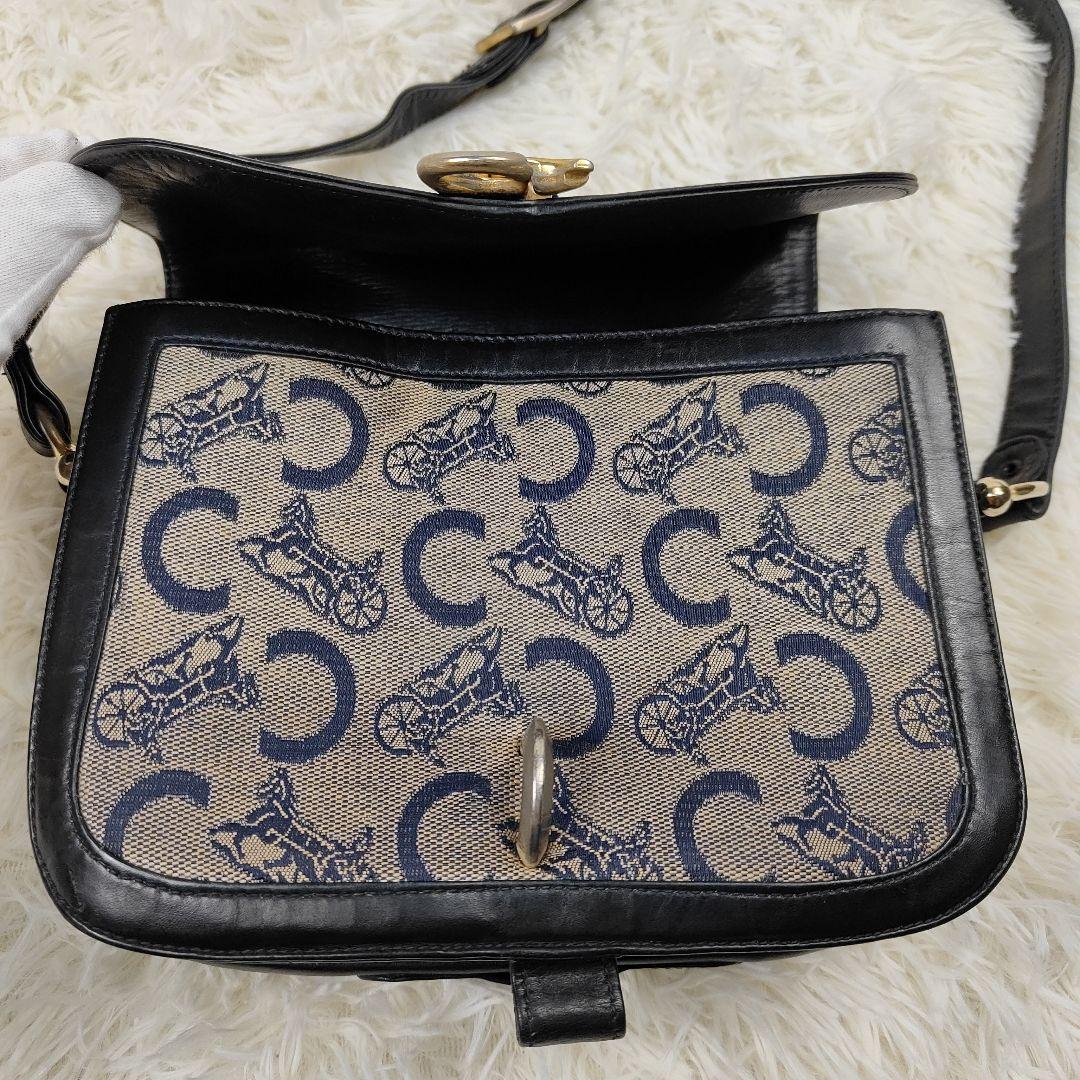 本日限定価格　セリーヌ　ハンドバッグ　ワンショルダー　Cマカダム　馬車　4室