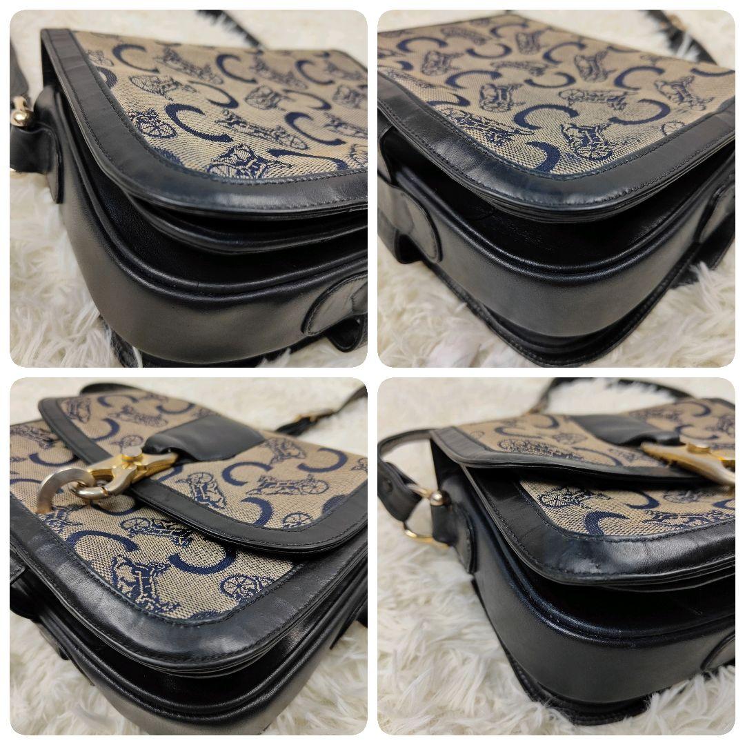 本日限定価格　セリーヌ　ハンドバッグ　ワンショルダー　Cマカダム　馬車　4室