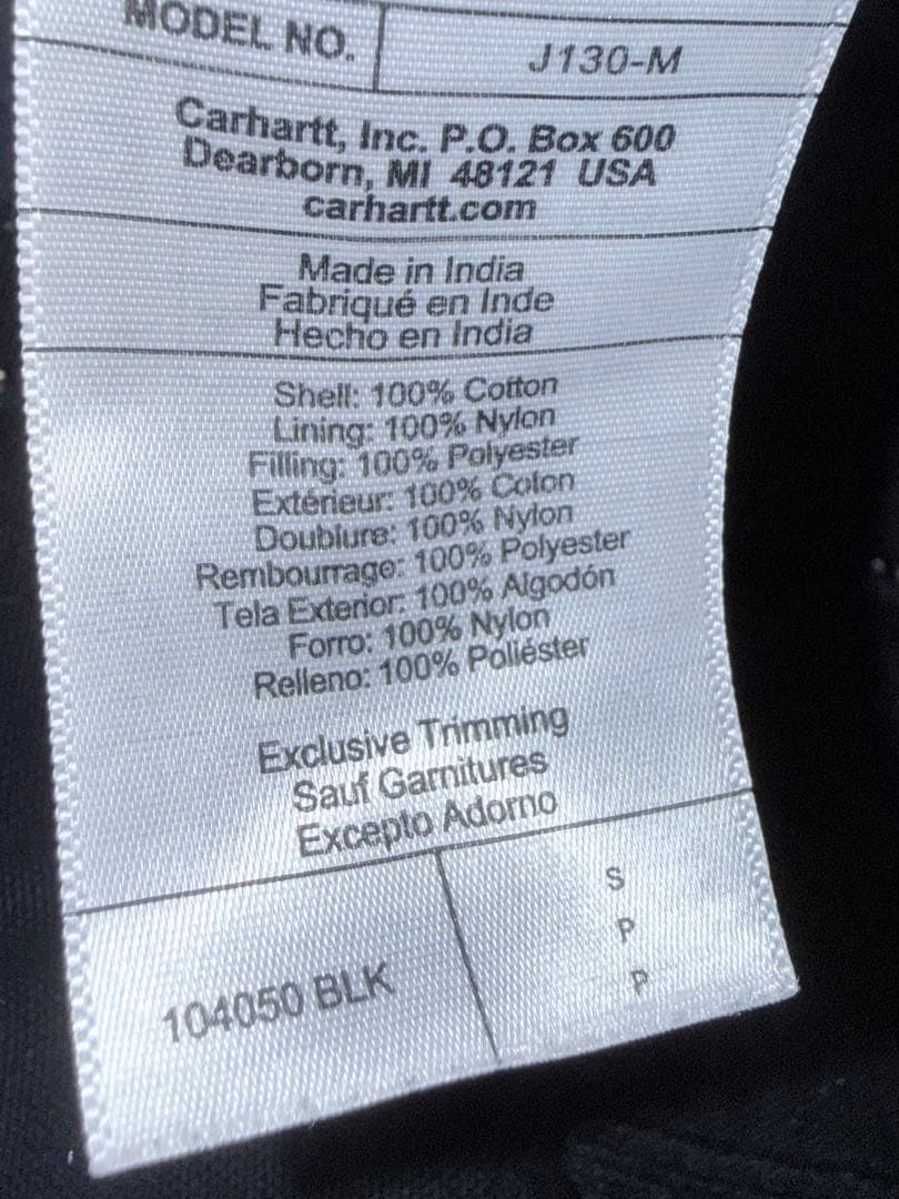 Carhartt ブラック ジャケット Sサイズ