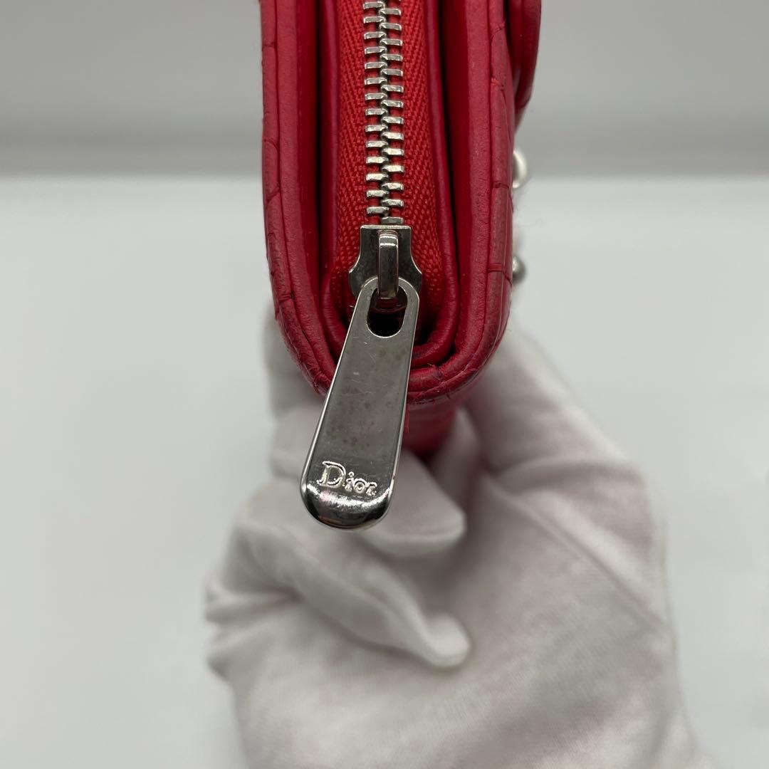 【美品】 DIOR クリスチャンディオール レディディオール レザー 折り財布