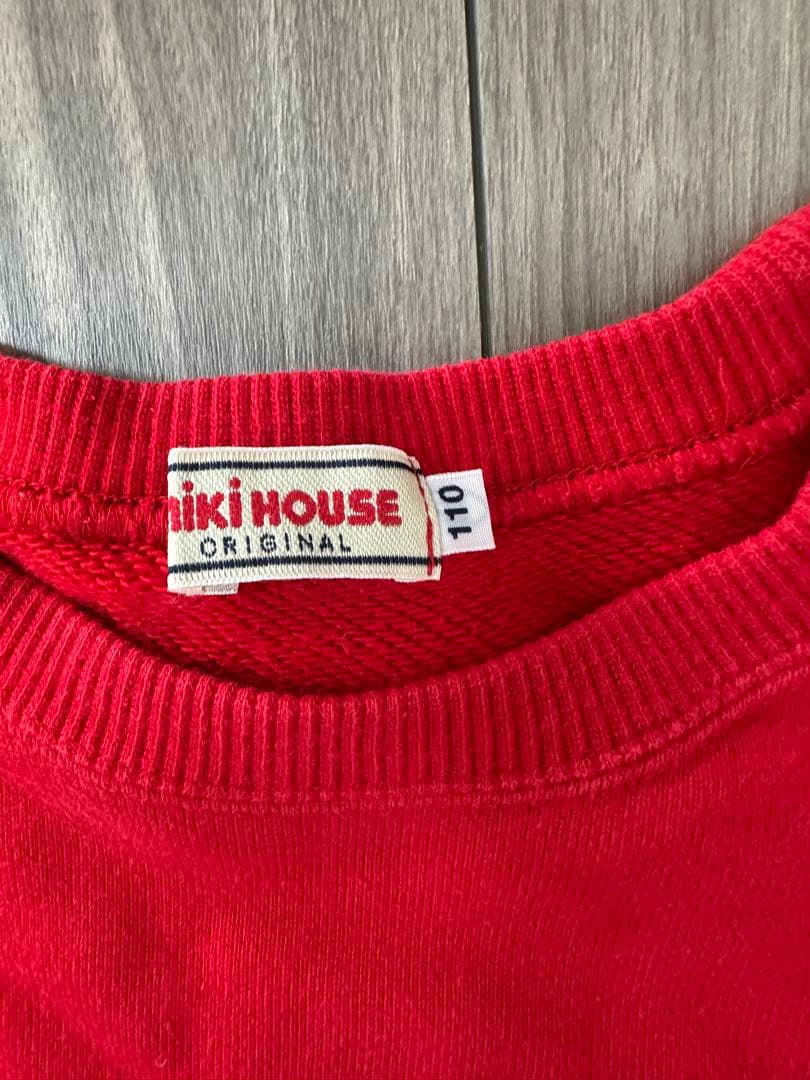 ミキハウス 昭和レトロ 復刻 バックロゴ トレーナー 110 美品