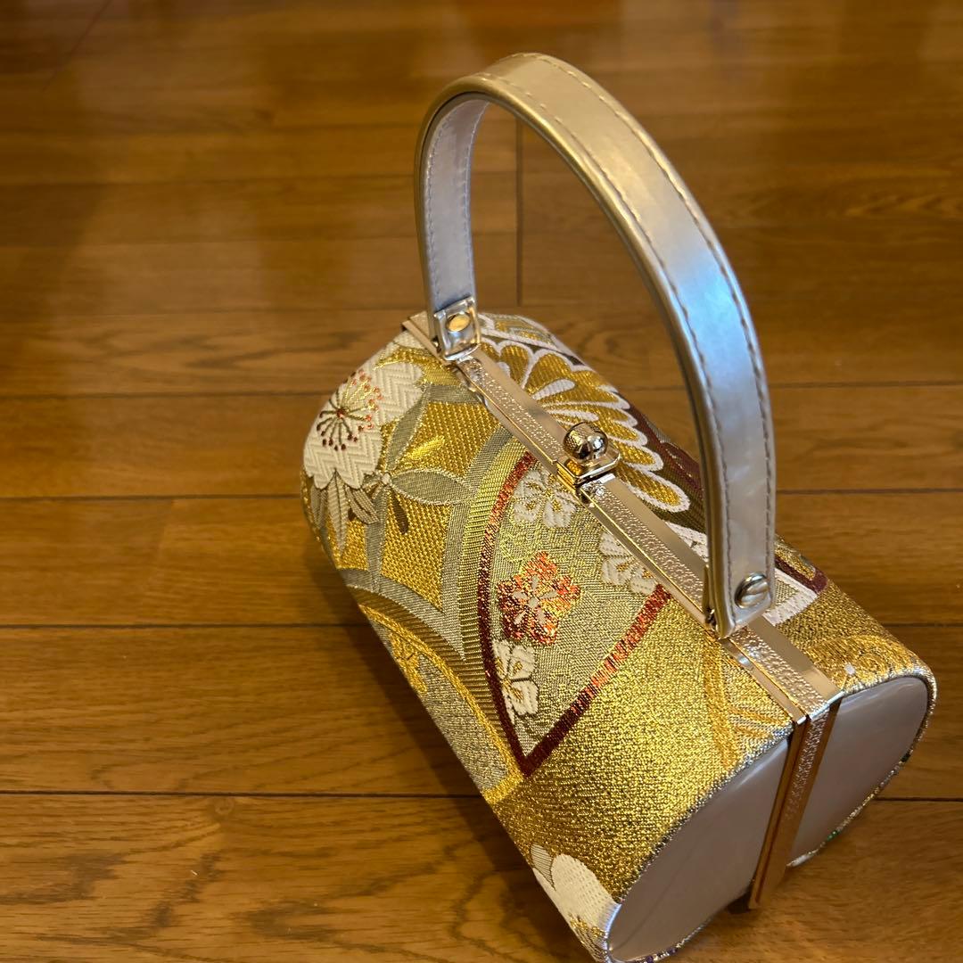 値下げ和装用バッグと草履セット　金色かわいい　成人式　結婚式　草履LL 一蔵