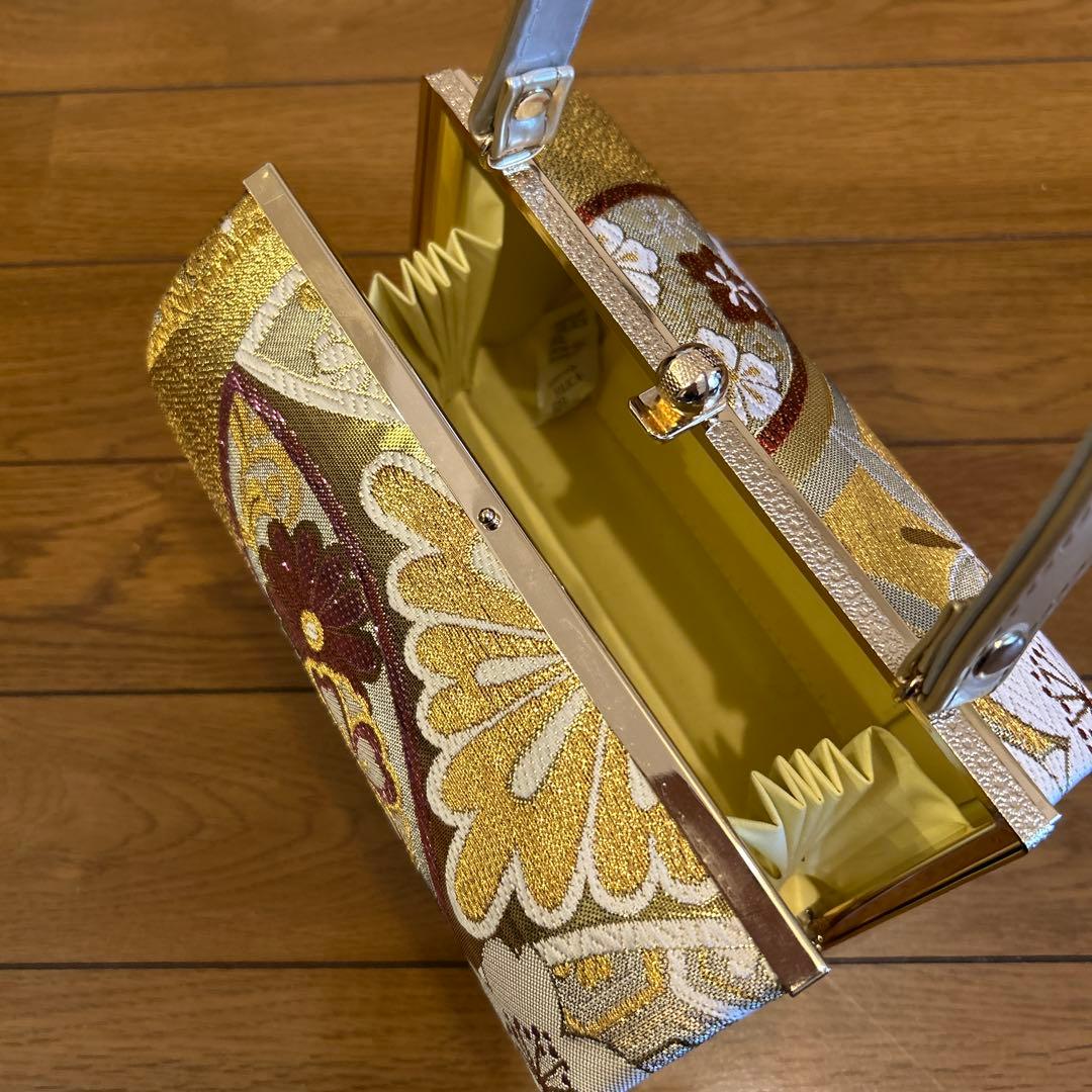 値下げ和装用バッグと草履セット　金色かわいい　成人式　結婚式　草履LL 一蔵