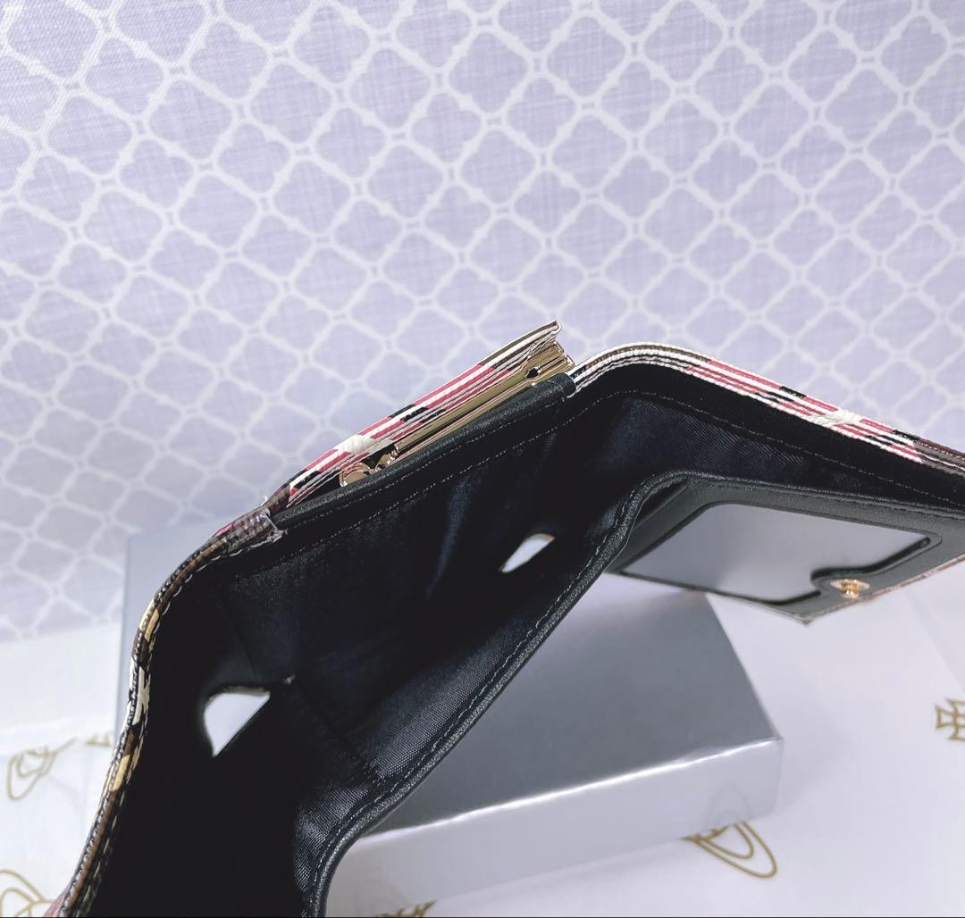 【可愛すぎ♡新品】可愛い ヴィヴィアン・ウエストウッド 三折り財布チェック